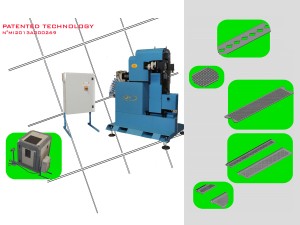 cn sprint drilling and microdrilling on profiles and rolling shutters Machine for micro drilling shutters profiles patented machine by OPM Stampi srl The machine is totally electric and can work open profiles of stainless steel aluminum etc. Productivity is around 6 meters per minute. With the EasyLock system, to change the mold, becomes fast in order to perform different machining operations while maintaining the constant pitch. This machine, of small size, was created for those who must drill extruded profiles in such a way as to have a special processing. Possibility of having the area not machined at the beginning and end of the profile. The machine is versatile and adapts well to the specific customer needs. Macchina punzonatrice per profili o nastri lamiera, brevettata da oPm Stampi srl La macchina è totalmente elettrica e può lavorare profili aperti di alluminio acciaio inox ecc. La produttività si attesta intorno a 6 metri al minuto. Con il sistema easylock cambiare lo stampo diventa velocissimo in modo da poter effettuare lavorazioni diverse mantenendo il passo costante. Questa macchina , di ridotte dimensioni, nasce per coloro che devono forare profili estrusi in maniera da imprimere una lavorazione particolare. Possibilità di avere zona non lavorata all'inizio e alla fine del profilo.