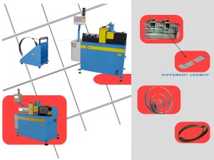 lavorazione e produzione di molle per serrande a partire da coils, per effettuare lavorazioni di piegatura, foratura, smusstura e tranciatura di varie tipologie di molle per serrande avvolgibili