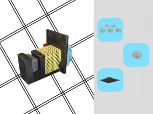 Macchina per borchiette, pneumatica, per produrre borchiette in lattoneria a partire da laminati, di diverse dimensioni, di ridotte dimensioni