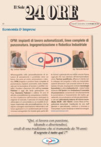 articolo opm IL SOLE 24 ORE