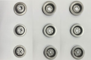 Rosette coppate realizzate con Macchina Automatica per Tranciatura e Imbutitura oPm